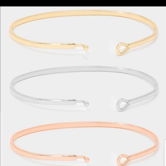 Bracelet bangle thin dainty Inspirational- Silver - Picture 3 of 8